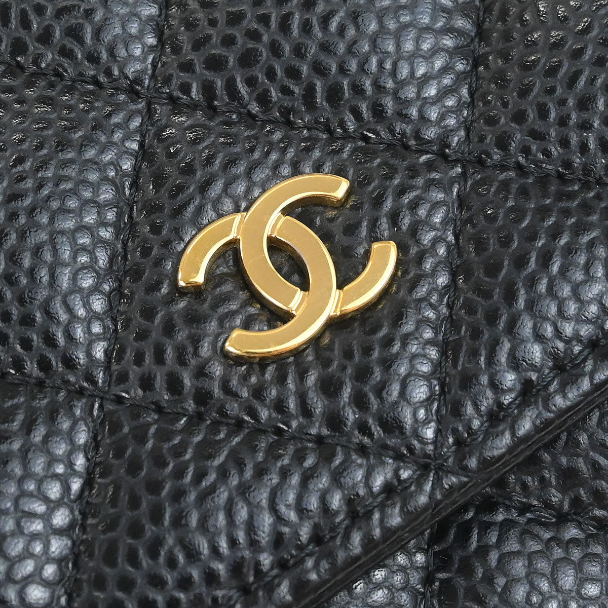 Chanel 2018 Black Caviar Skin Classic WOC Wallet on Chain Bag