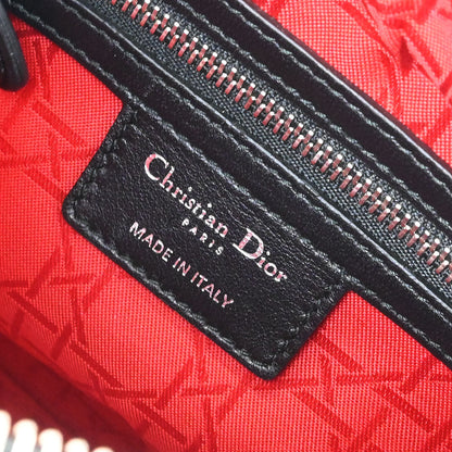 Christian Dior Black Lambskin Lady Dior Cannage 2way Shoulder Handbag
