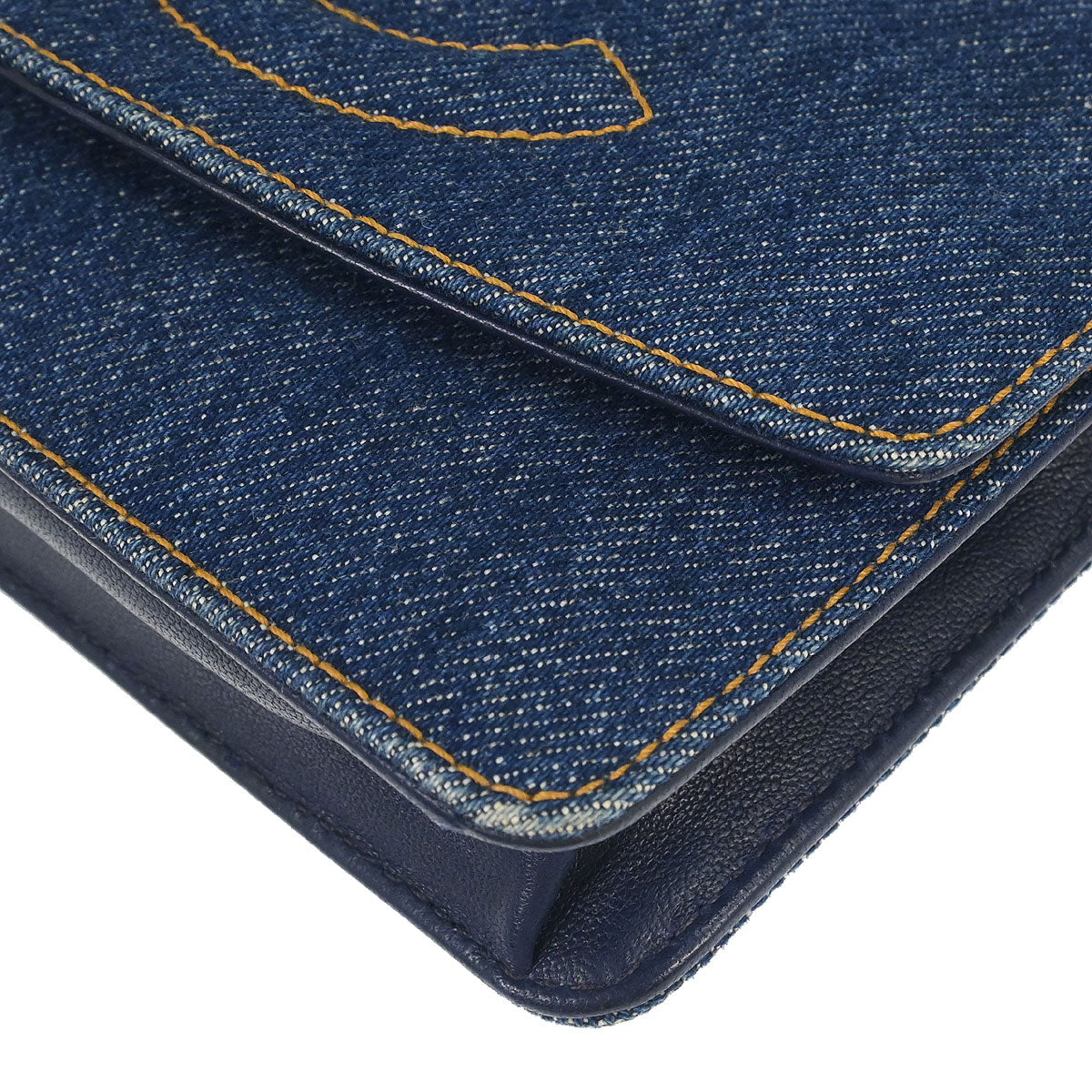Chanel 1996-1997 Blue Denim Timeless Wallet on Chain WOC