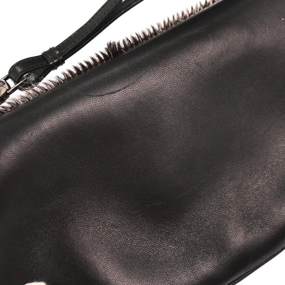 Christian Dior Black Brown Fur Malice Handbag