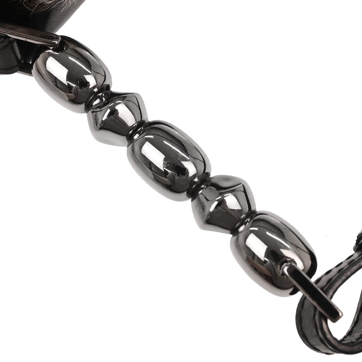 Christian Dior Black Brown Fur Malice Handbag