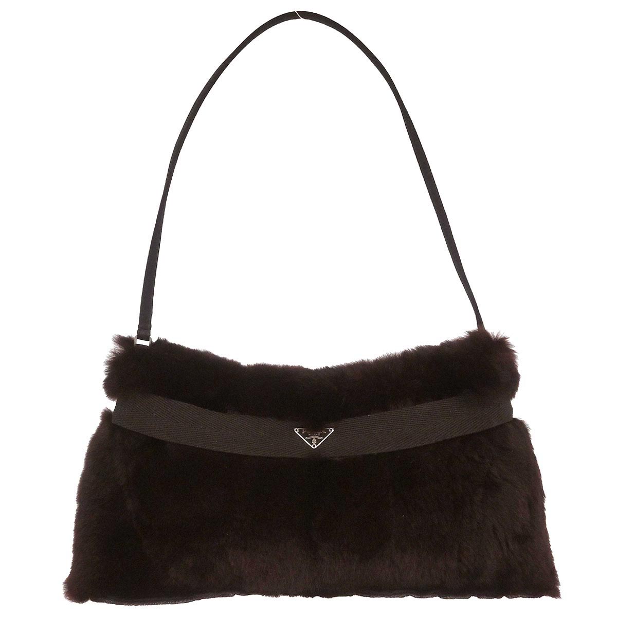 Prada Brown Dyed Kolinsky Fur Handbag