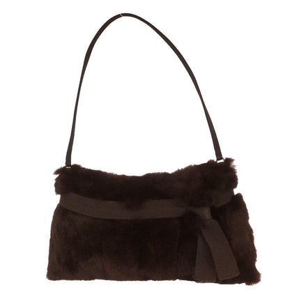 Prada Brown Dyed Kolinsky Fur Handbag
