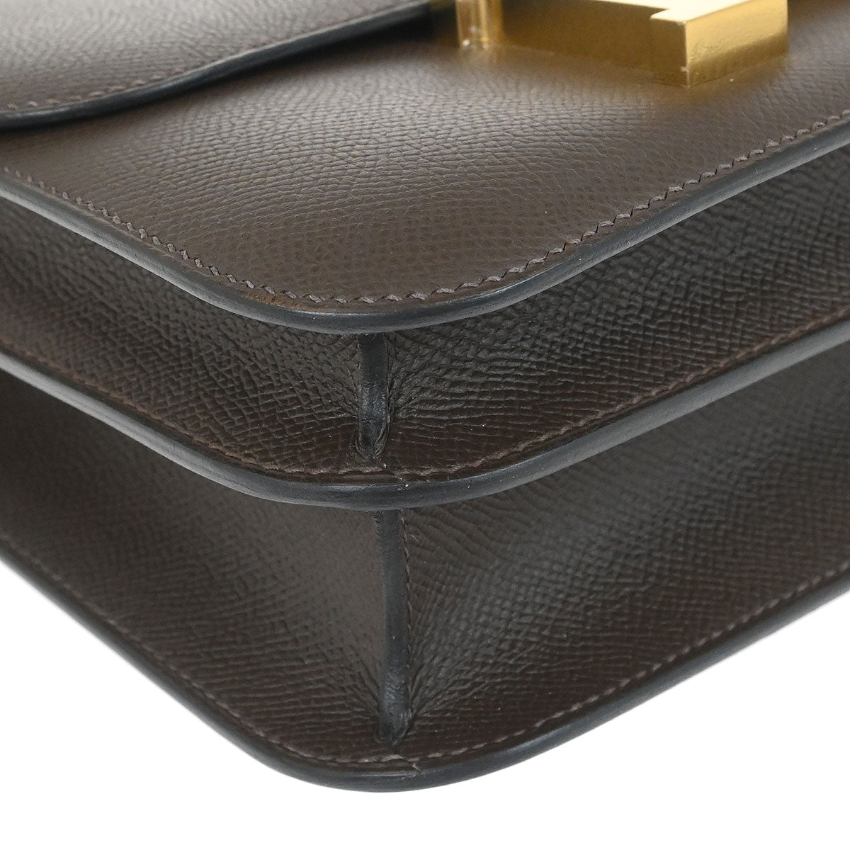 Hermes Moka Epsom Constance 23 Shoulder Bag