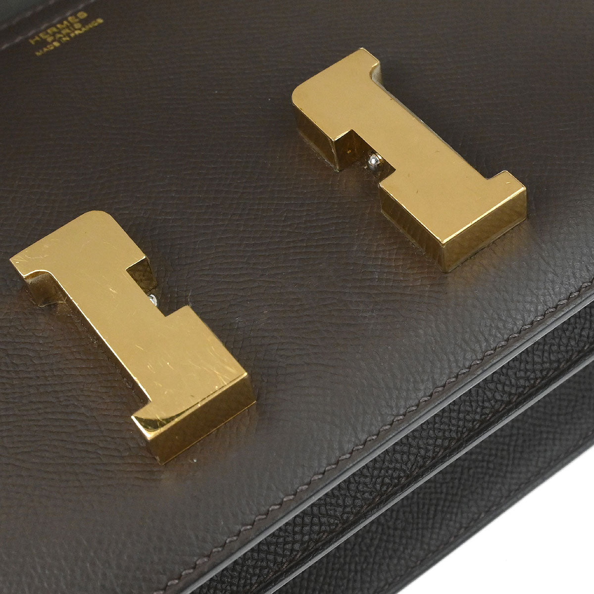 Hermes Moka Epsom Constance 23 Shoulder Bag