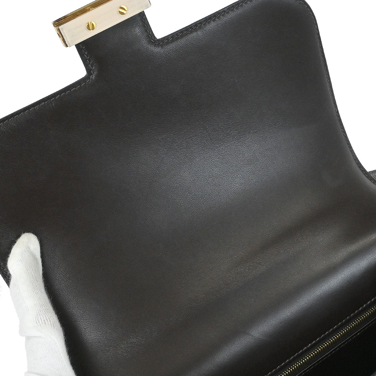 Hermes Moka Epsom Constance 23 Shoulder Bag