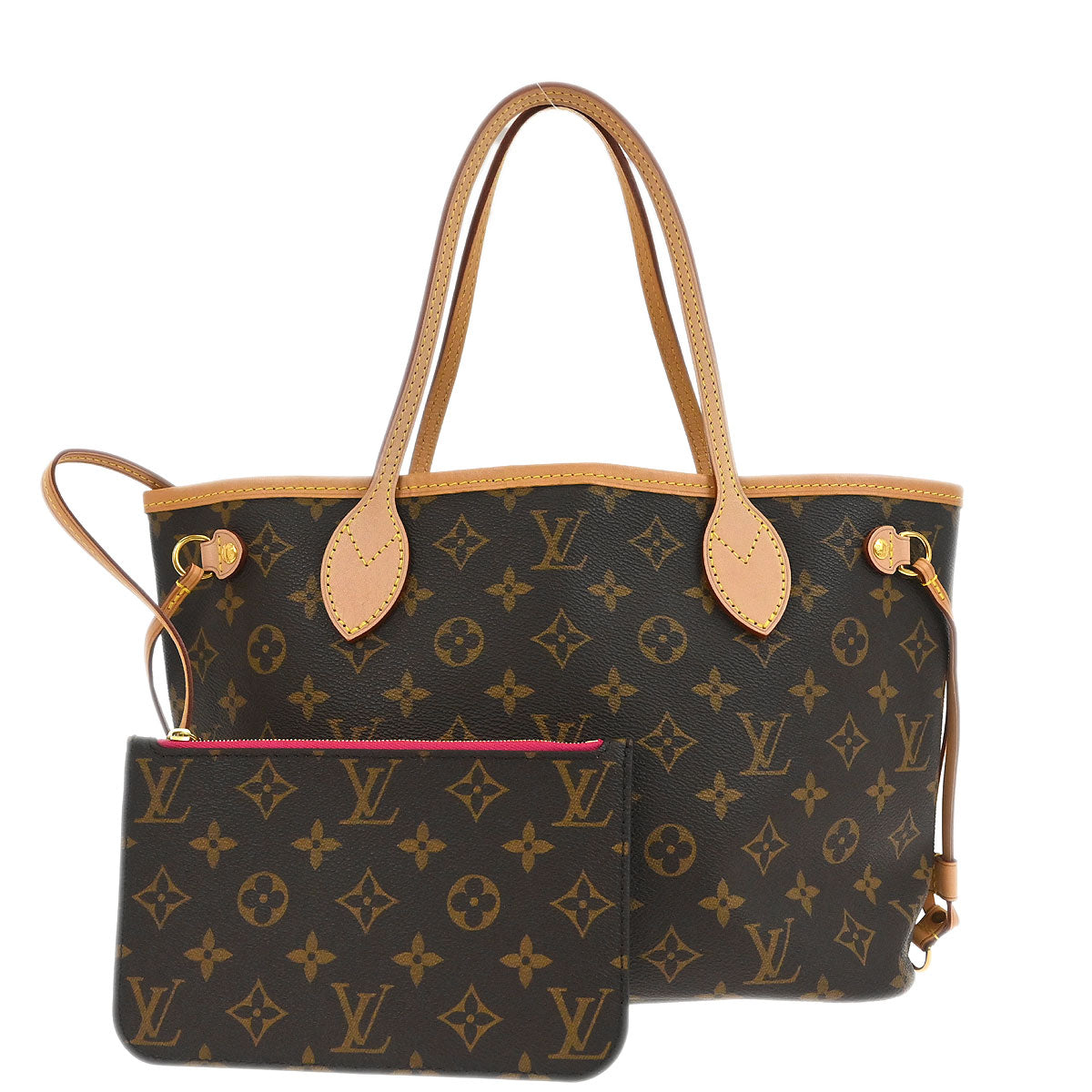 Louis Vuitton Pink Monogram Neverfull NM PM Tote Handbag M41245