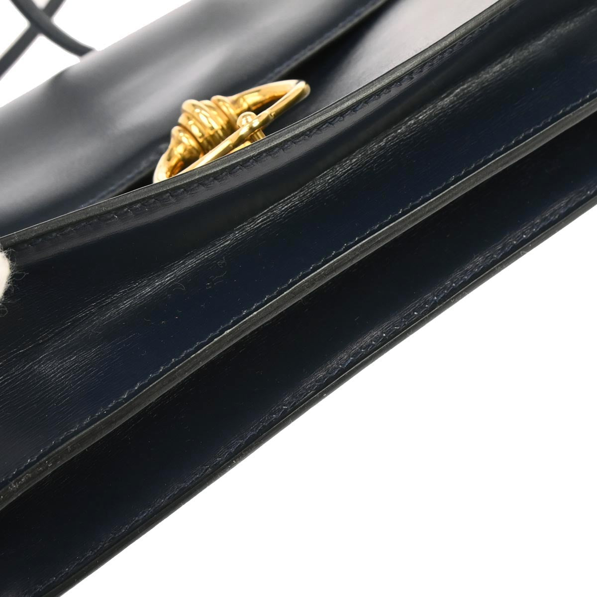 Hermes Blue Indigo Box Calf Sequana 22 Shoulder Bag