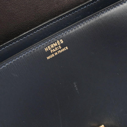 Hermes Blue Indigo Box Calf Sequana 22 Shoulder Bag