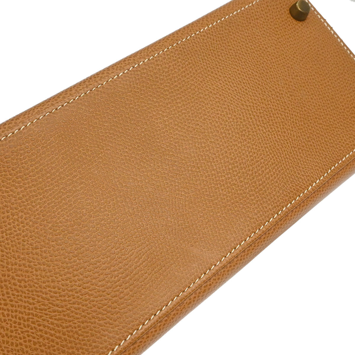Hermes Natural Courchevel Kelly 28 Sellier 2way Shoulder Handbag