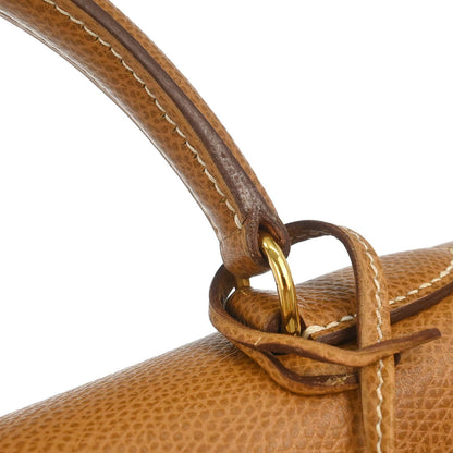 Hermes Natural Courchevel Kelly 28 Sellier 2way Shoulder Handbag