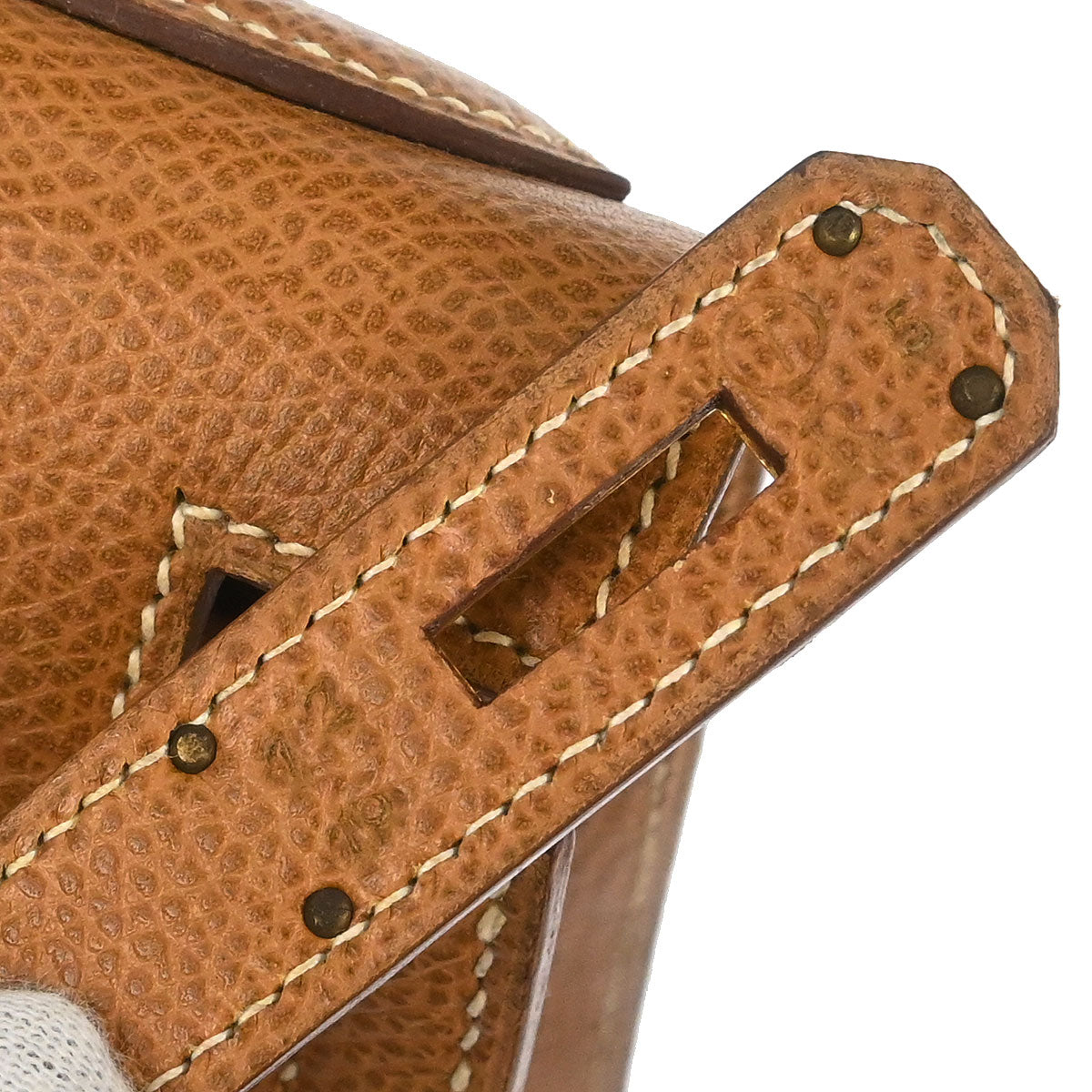 Hermes Natural Courchevel Kelly 28 Sellier 2way Shoulder Handbag