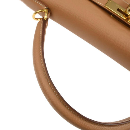 Hermes Natural Courchevel Kelly 32 Sellier 2way Shoulder Handbag