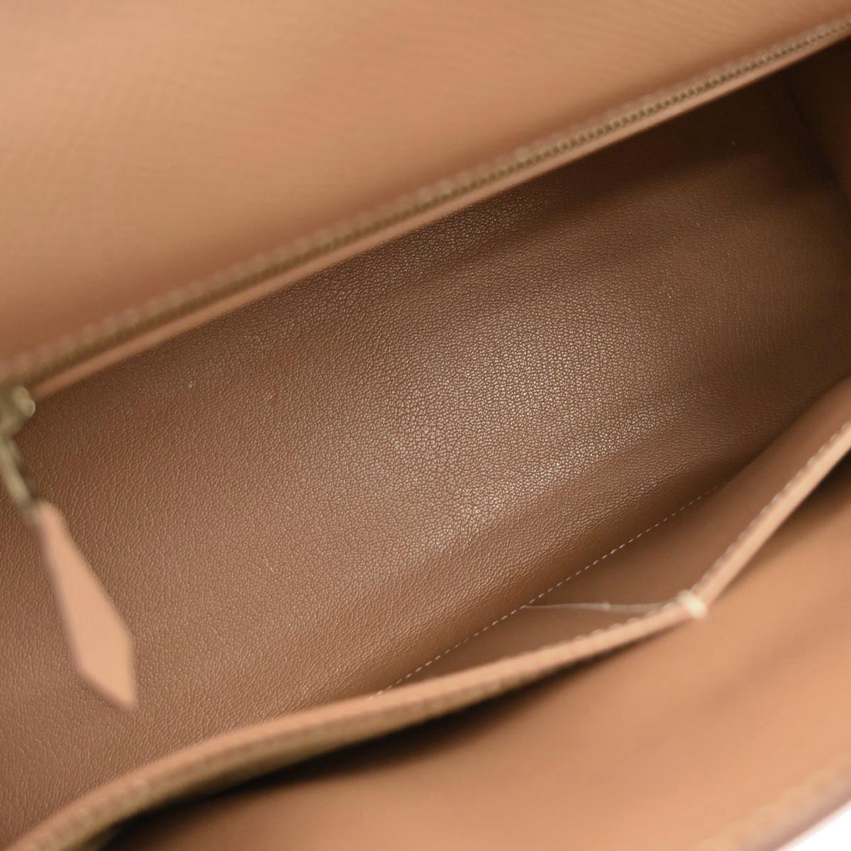 Hermes Natural Courchevel Kelly 32 Sellier 2way Shoulder Handbag