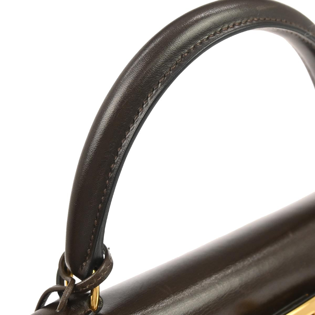 Hermes Cafe Box Calf Kelly 28 Retourne 2way Shoulder Handbag