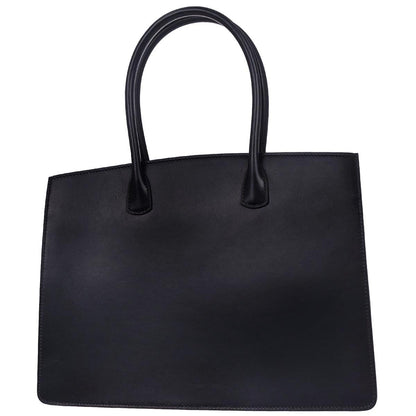 Hermes Navy Box Calf White Bus PM Tote Bag