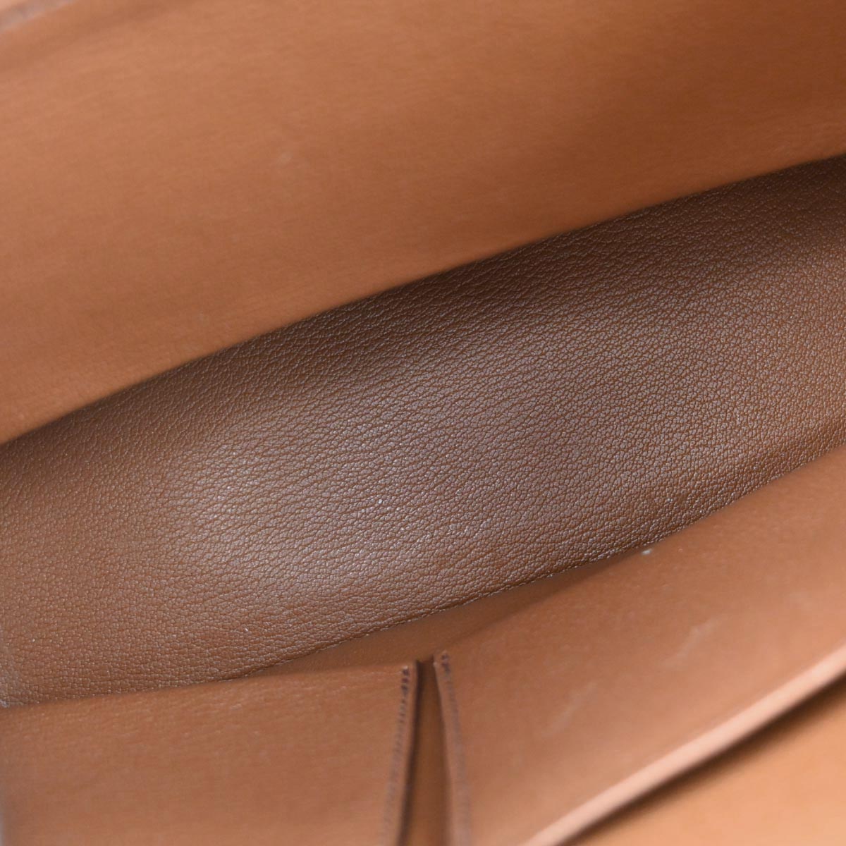 Hermes * Chestnut Ostrich White Bus PM Tote Bag