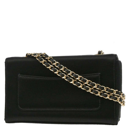 Chanel 2002-2003 Black Satin Vanity Shoulder Bag