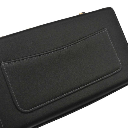 Chanel 2002-2003 Black Satin Vanity Shoulder Bag