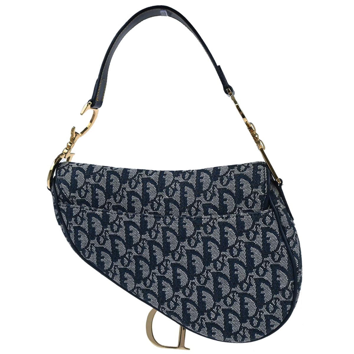 Christian Dior Navy Trotter Saddle Handbag