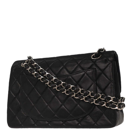 Chanel 2000-2002 Black Lambskin Small Classic Double Flap Shoulder Bag