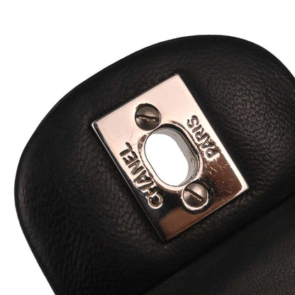 Chanel 2000-2002 Black Lambskin Small Classic Double Flap Shoulder Bag