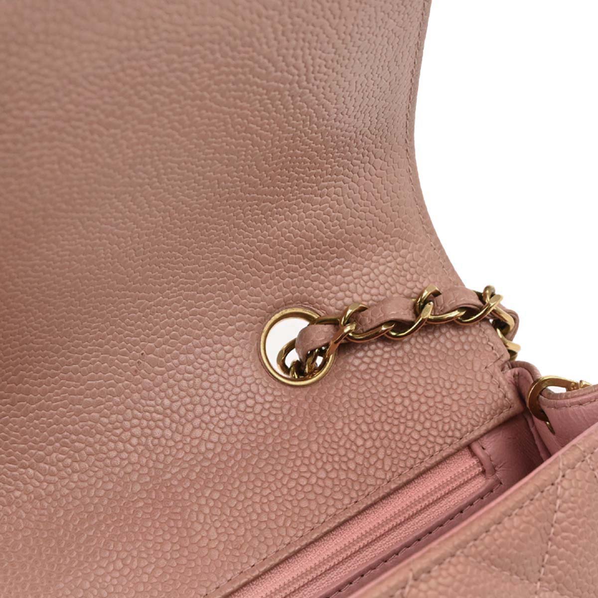 Chanel Pink Caviar Skin Small Diana Shoulder Bag