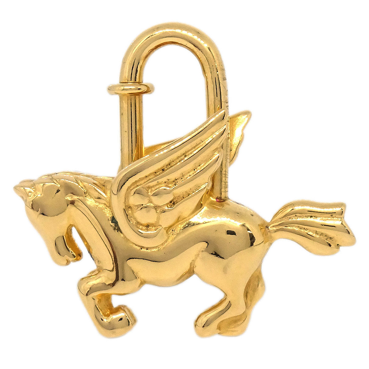 Hermes 1993 Le Cheval Pegasus Cadena Gold Small Good