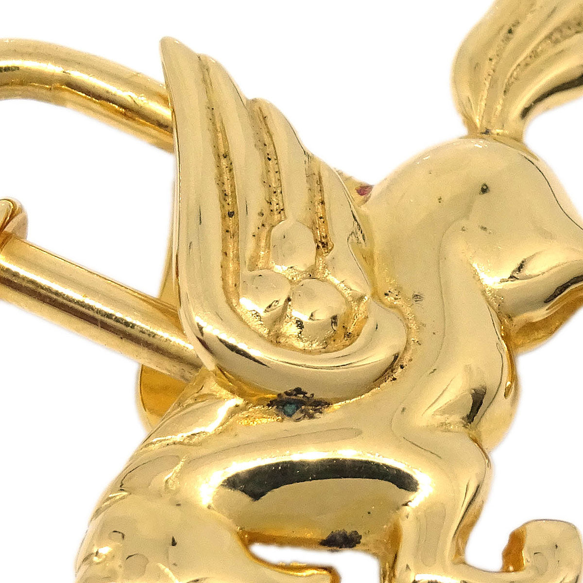 Hermes 1993 Le Cheval Pegasus Cadena Gold Small Good