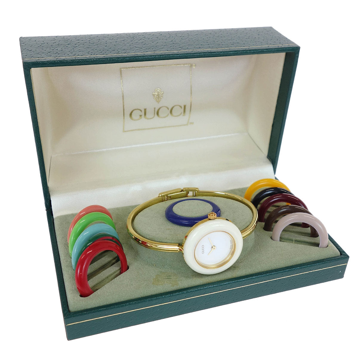 Gucci 1100-L Change Bezel Chameleon Quartz Watch SS