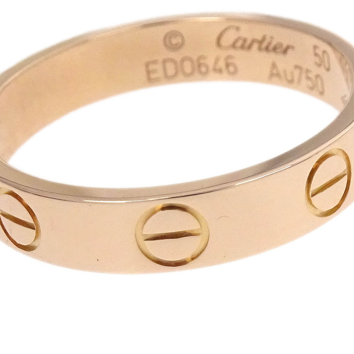 Cartier Mini Love Ring Au750 ED0646 #50 Jewelry