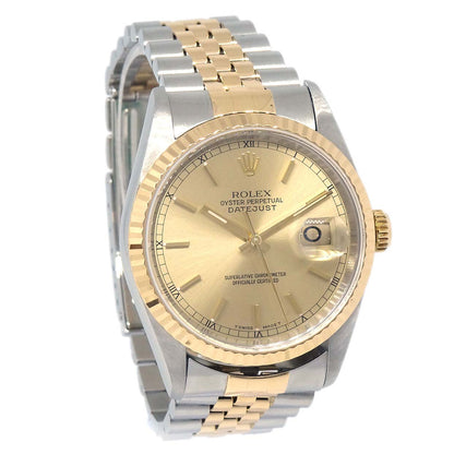 Rolex Oyster Perpetual Datejust 36mm Ref.16233 Self-winding Watch 18K SS