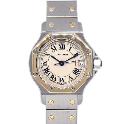 Cartier Santos Octagon SM Ref.187903 Quartz Watch 18KYG SS