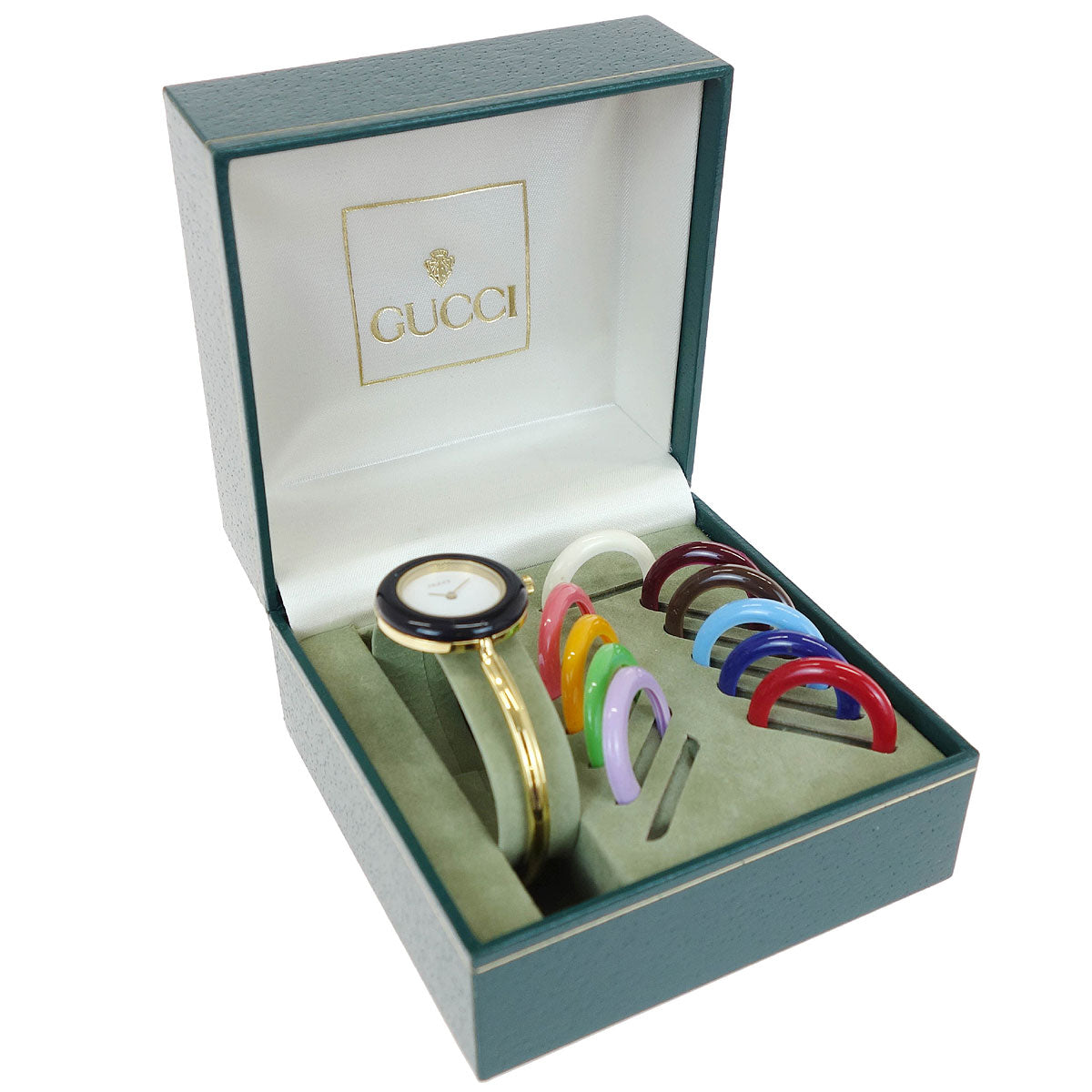 Gucci 11/12.2 Change Bezel Chameleon Quartz Watch SS