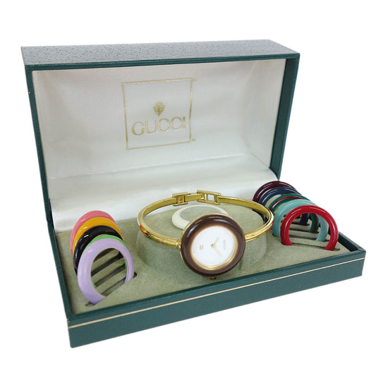 Gucci 11/12 Change Bezel Chameleon Quartz Watch SS