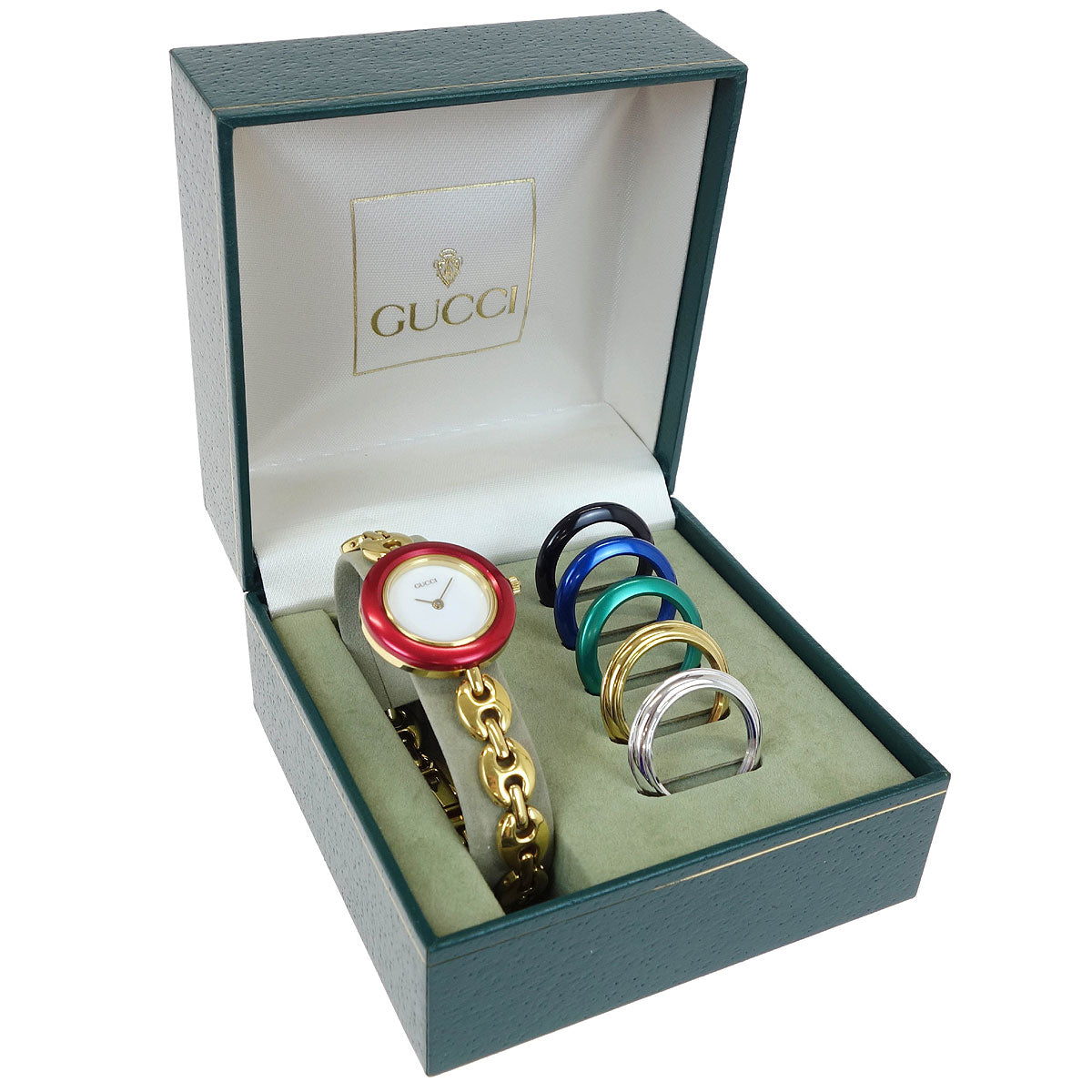 Gucci 11/12.2 Change Bezel Chameleon Quartz Watch SS