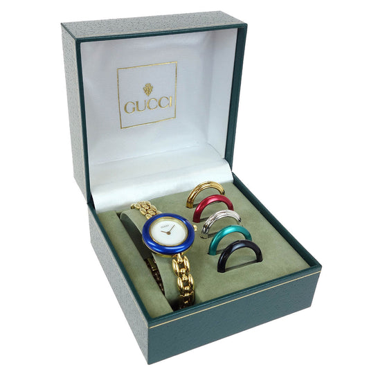 Gucci 11/12.2 Change Bezel Chameleon Quartz Watch SS
