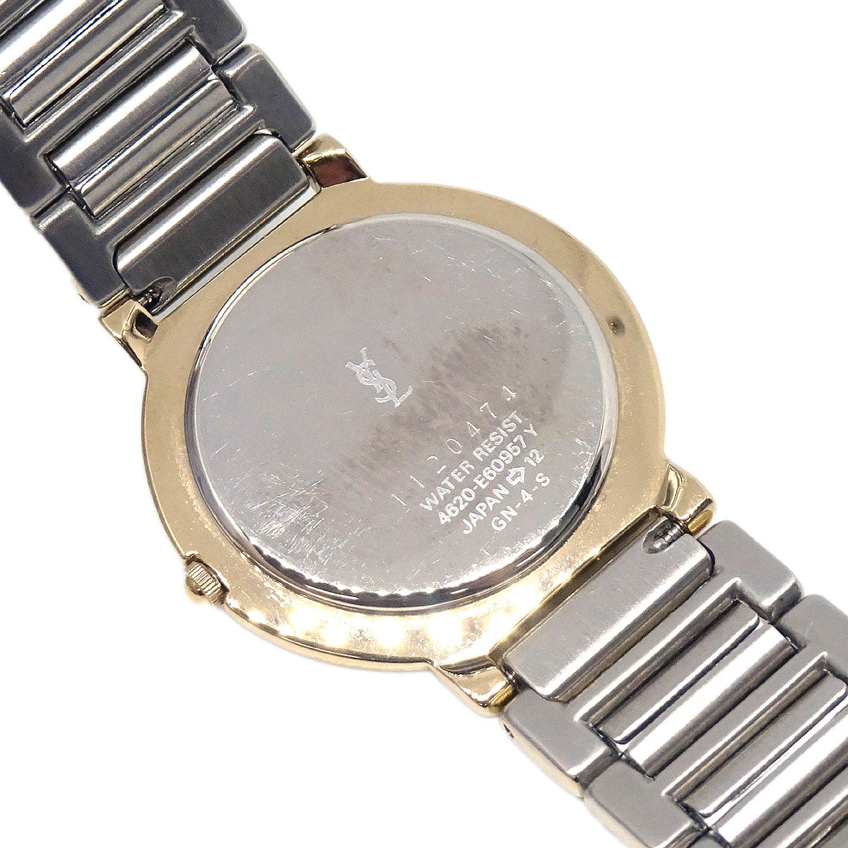 Yves Saint Laurent 4630-E65425-Y Quartz Watch Silver Gold SS