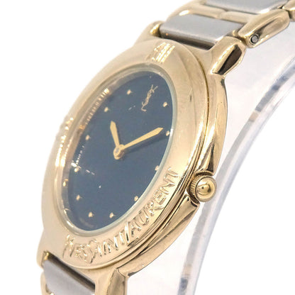 Yves Saint Laurent 4630-E65425-Y Quartz Watch Silver Gold SS