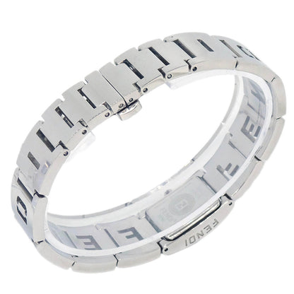 Fendi 3150L Stella Square Quartz Watch Silver SS