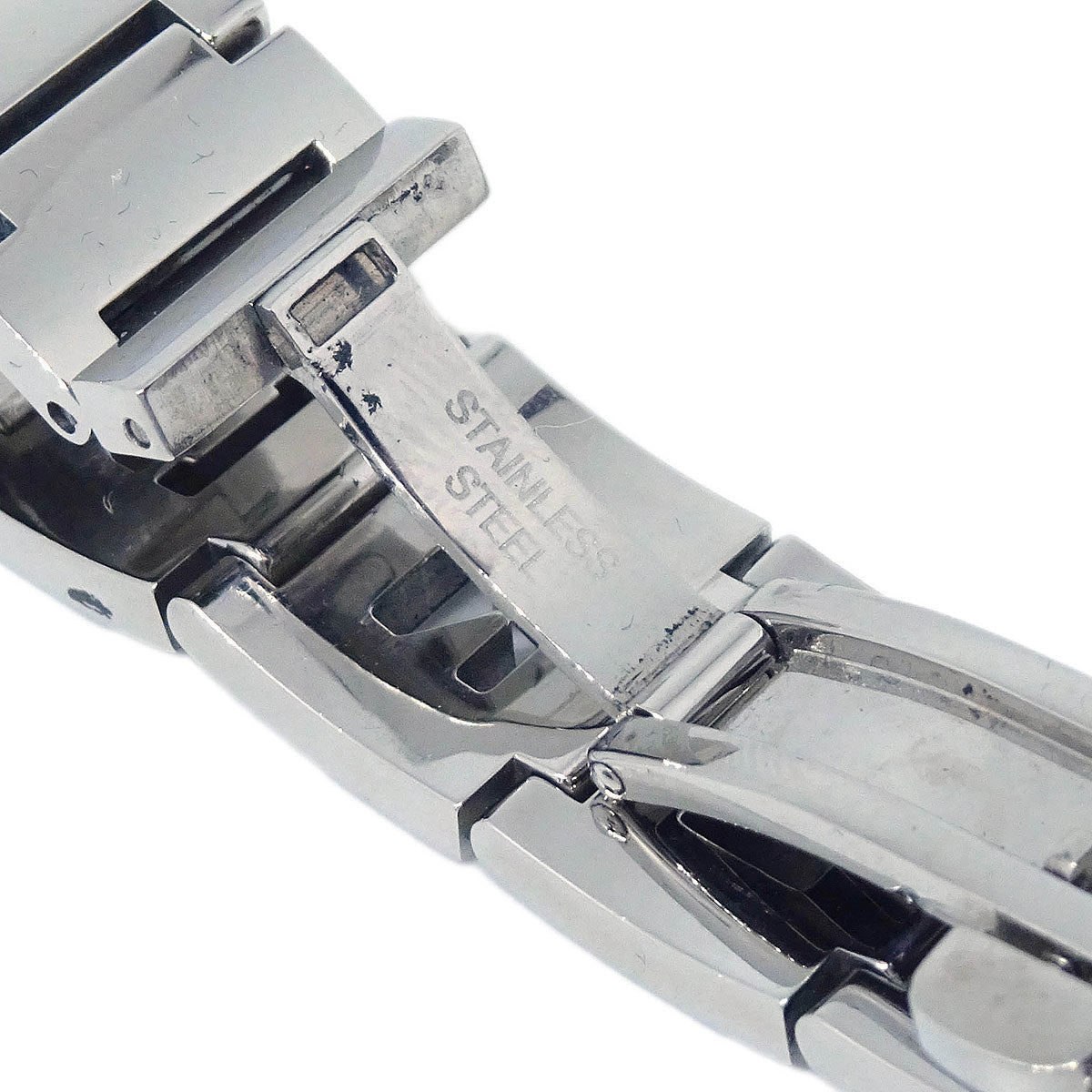Fendi 3150L Stella Square Quartz Watch Silver SS