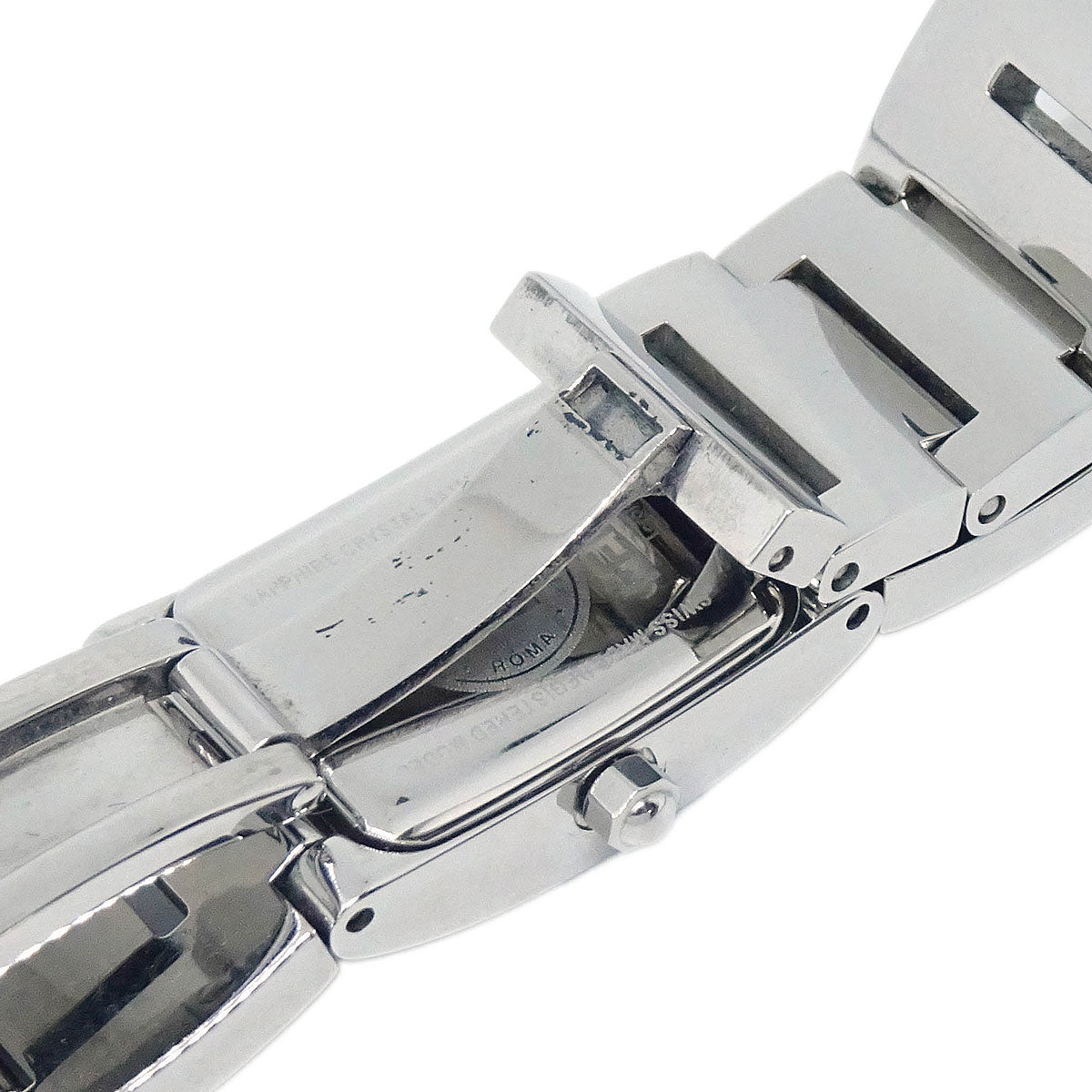 Fendi 3150L Stella Square Quartz Watch Silver SS
