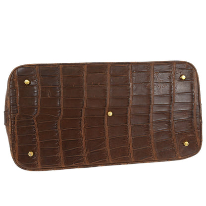 Louis Vuitton * Brown Alligator Alma 2way Shoulder Handbag N90002