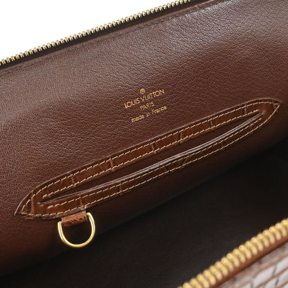 Louis Vuitton * Brown Alligator Alma 2way Shoulder Handbag N90002
