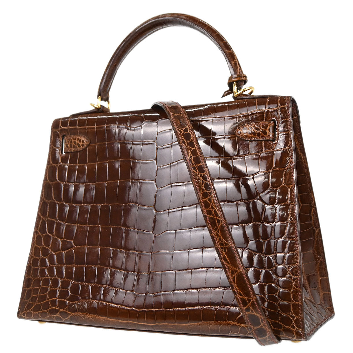 Hermes * Miel Niloticus Kelly 28 Sellier 2way Shoulder Handbag