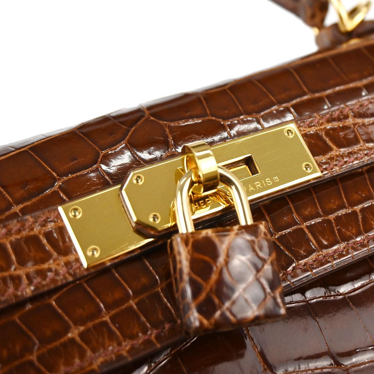 Hermes * Miel Niloticus Kelly 28 Sellier 2way Shoulder Handbag