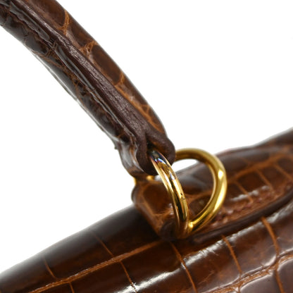 Hermes * Miel Niloticus Kelly 28 Sellier 2way Shoulder Handbag