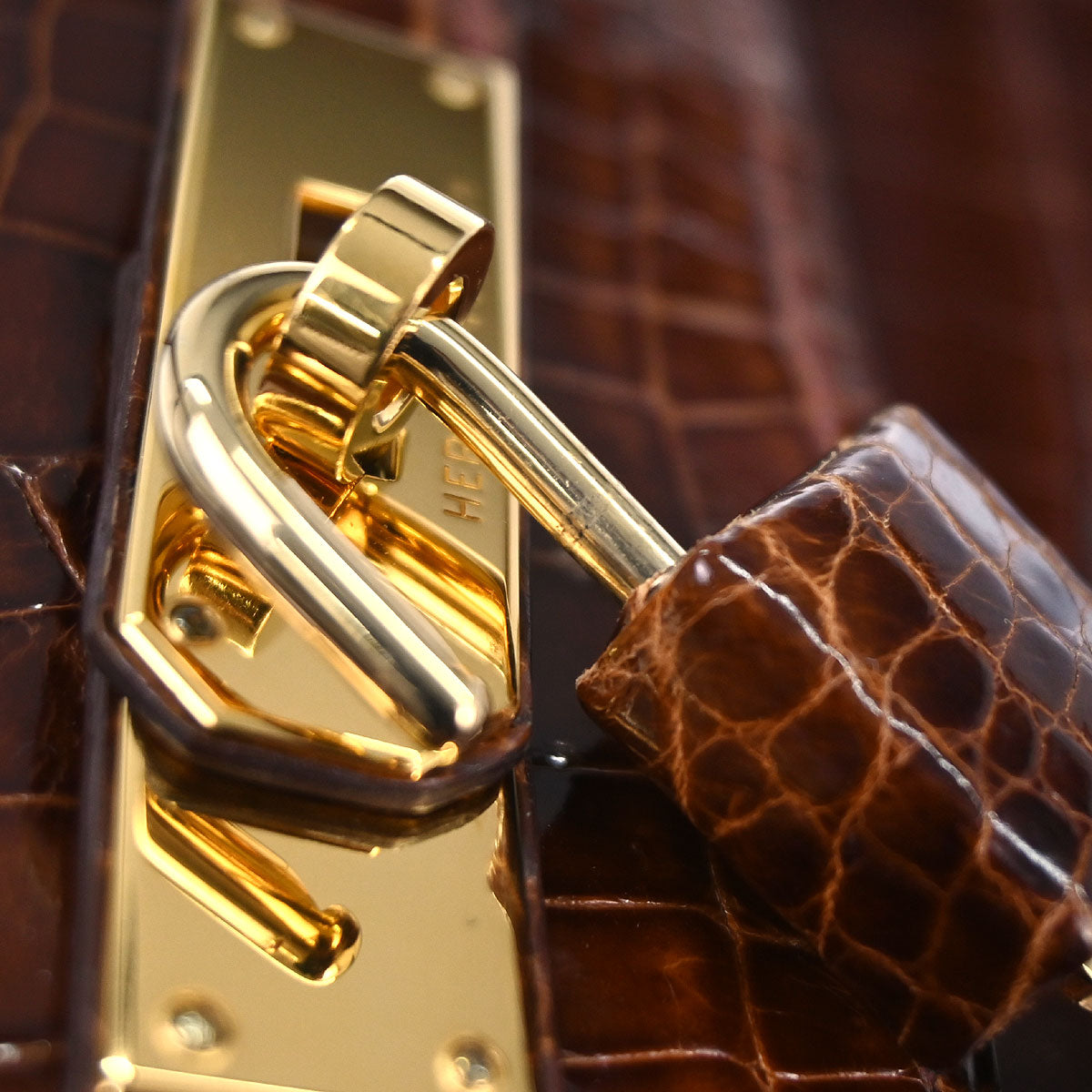 Hermes * Miel Niloticus Kelly 28 Sellier 2way Shoulder Handbag