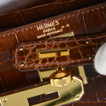 Hermes * Miel Niloticus Kelly 28 Sellier 2way Shoulder Handbag