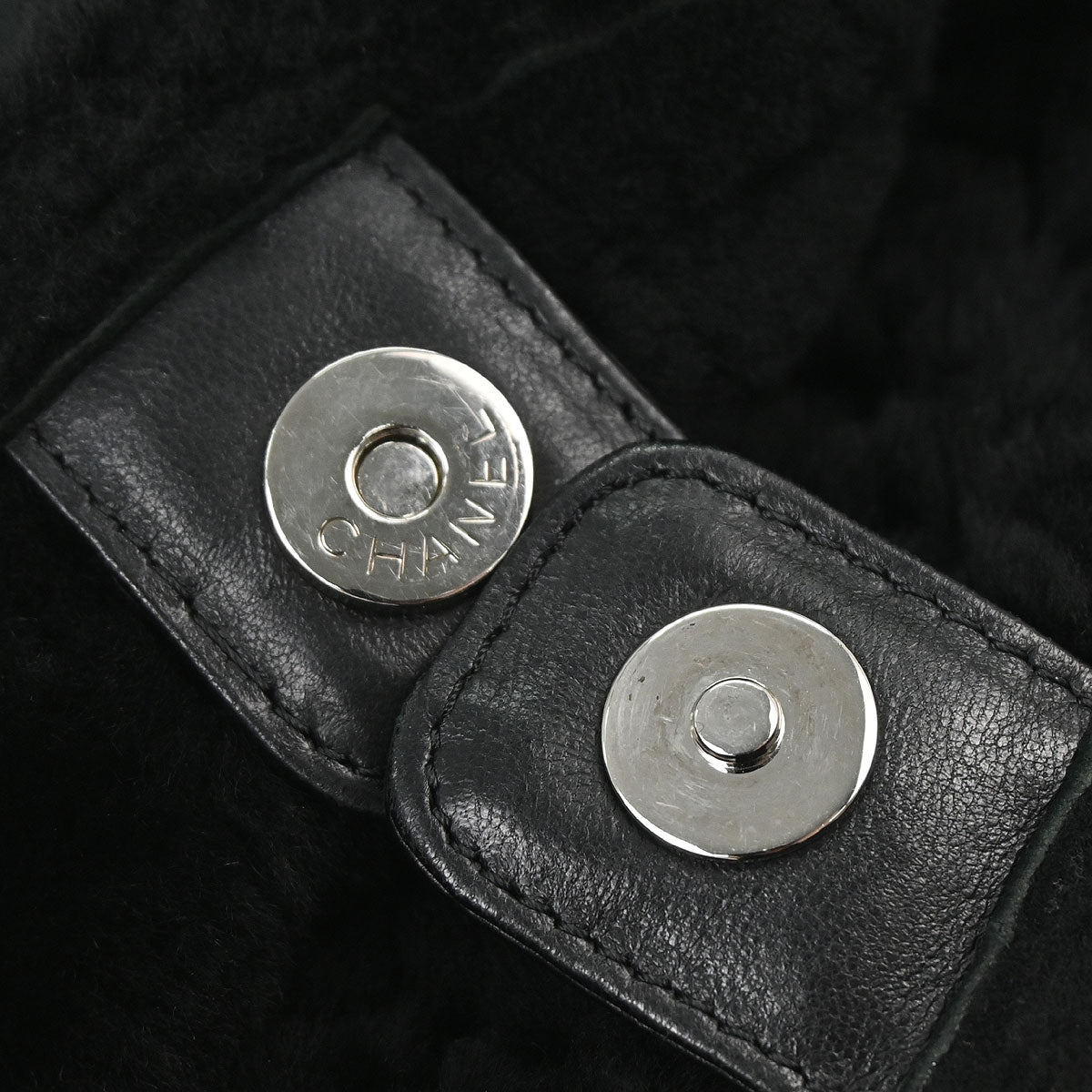 Chanel 2005-2006 Black Mouton Choco Bar Tote Handbag